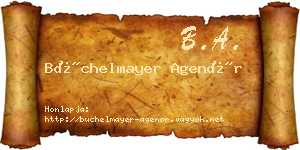 Büchelmayer Agenór névjegykártya